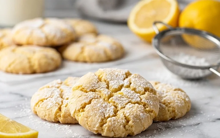Lemon Crinkle Cookies-Easy Zesty Treats