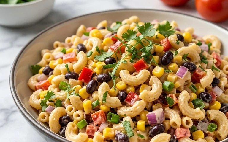 Spicy Mexican Macaroni Salad Fiesta-Flavored Twist