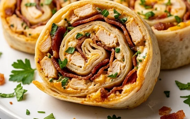 Chicken Beef Bacon Ranch Pinwheels