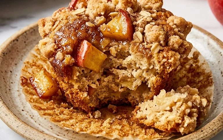 Easy Apple Crumble Muffins